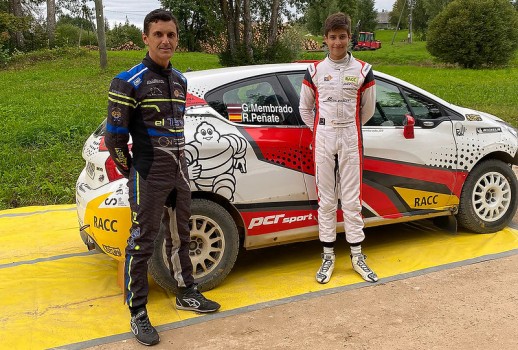 Gil Membrado, con solo 13 años el piloto más joven de rallyes.