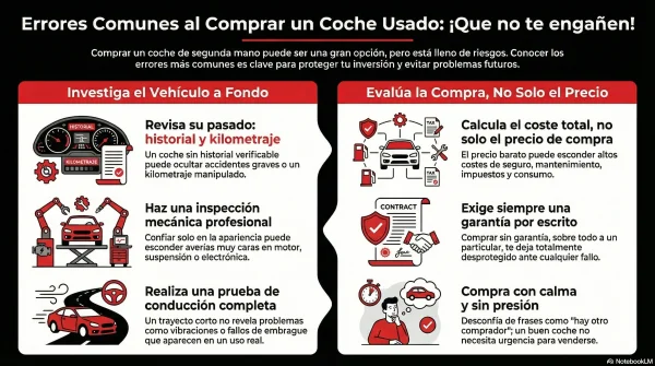 10 errores que debes evitar al comprar un coche usado