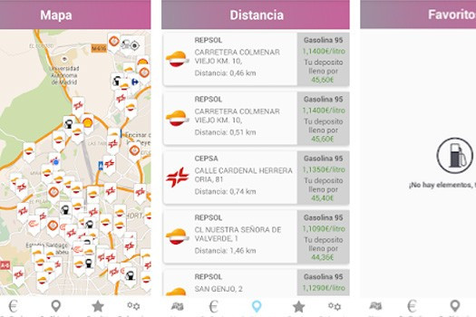 5 apps de móvil para localizar las gasolineras más baratas.