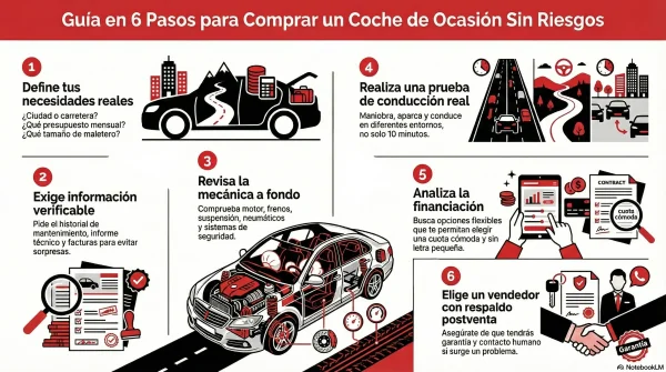 Cómo comprar un coche de ocasión sin riesgos (2026)
